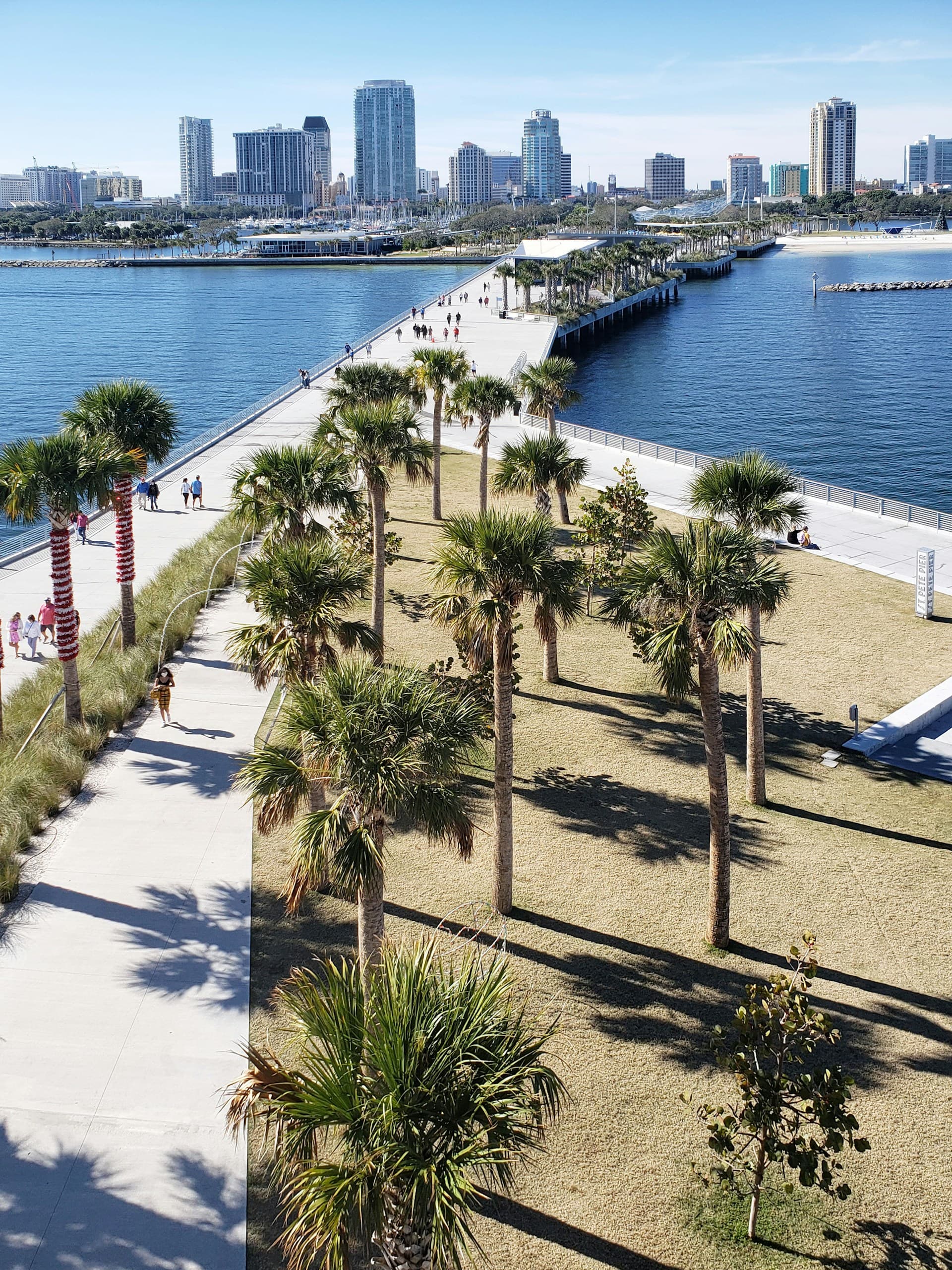 St. Pete Pier and downtown Tampa Bay waterfront